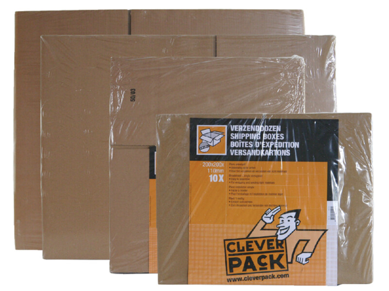 Verzenddoos CleverPack enkelgolf 430x305x250mm bruin pak à 30 stuks 2
