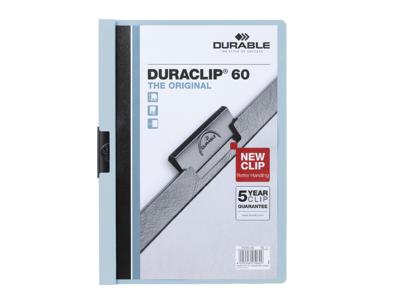 Klemmap Durable Duraclip A4 6mm 60 vellen blauw 1