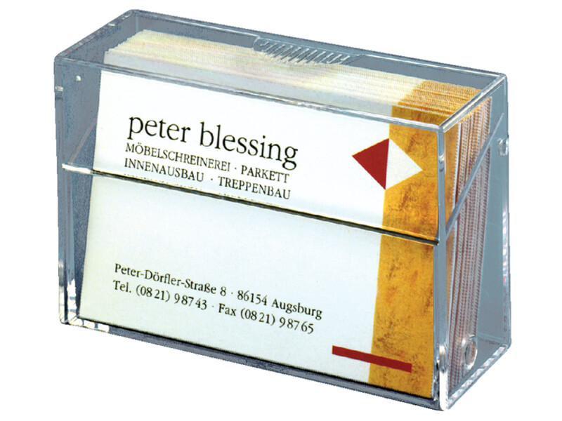 Visitekaartbox Sigel VA110 voor 100 kaarten 86x56mm acryl glashelder 1