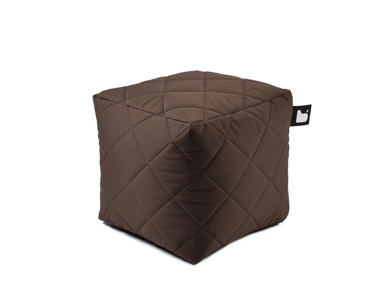 Poef Extreme Lounging b-box Outdoor Quilted Bruin 1