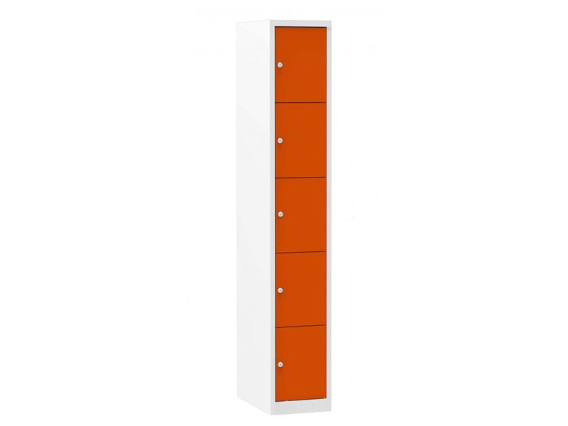 Lockerkast Ceha Multi-Color Glad 5-deurs 400mm Oranje 1