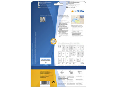 Etiket HERMA 4684 52.5x29.7mm A4 folie transparant mat 2