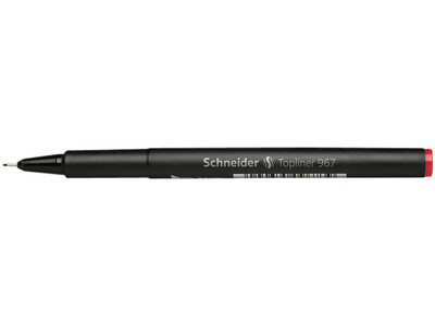 Fineliner Schneider 967 0.4mm rood 4