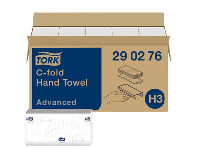 Handdoek Tork H3 C-vouw Advanced 2-laags wit 290276 1