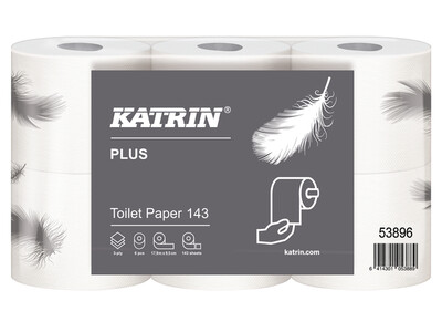 Toiletpapier Katrin 53896 Plus 143vel 3laags 48rollen 1