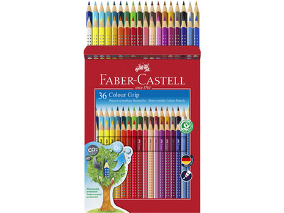 Kleurpotloden Faber-Castell Grip set à 36 stuks assorti 1