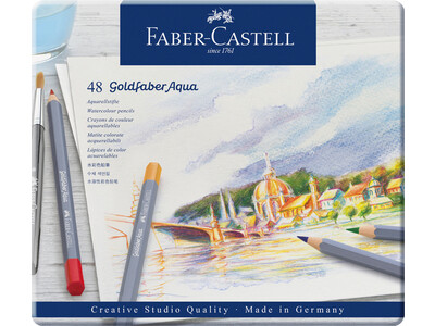 Kleurpotloden Faber-Castell Goldfaber aquarel blik à 48 stuks assorti 1