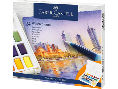 Waterverf Faber-Castell palet à 24 kleuren assorti 1