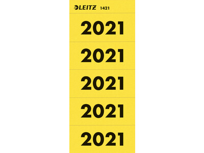 Rugetiket Leitz jaartal 2021 geel 1