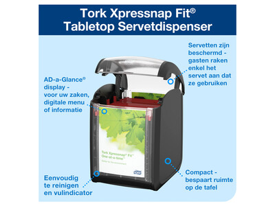 Servetdispenser Tork Xpressnap® tabletop N14 zwart 272900 2