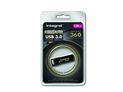 USB-stick Integral 3.0 Secure 360 128GB zwart 2