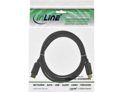 Kabel inLine displayport 4K60HZ M/M 2 meter zwart 2