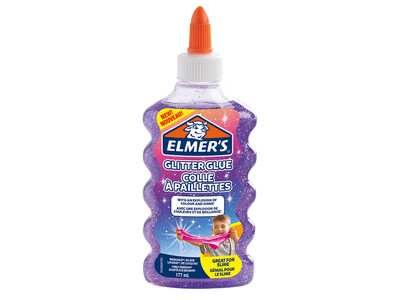 Kinderlijm Elmer's glitter roze/ paars/ blauw assorti 5