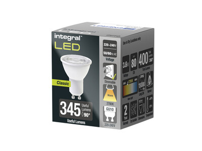 Ledlamp Integral GU10 2700K warm wit 3.6W 390lumen 2