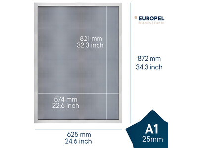 Kliklijst Europel A1 25mm mat wit 2
