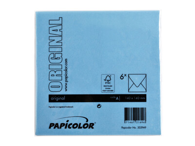 Envelop Papicolor 140x140mm hemelsblauw 3