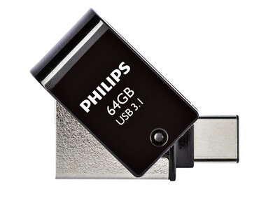 USB-stick 3.1 Philips USB-C 2-in-1 midnight black 64GB 1