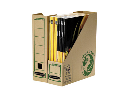 Tijdschriftcassette Bankers Box Earth A4 80mm bruin 1