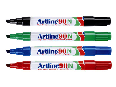 Viltstift Artline 90 schuin 2-5mm rood 2