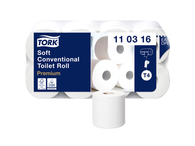 Toiletpapier Tork T4 traditioneel premium 3-laags 250 vel  wit 110316 1