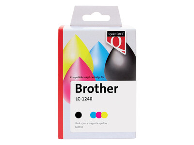 Inktcartridge Quantore alternatief tbv Brother LC-1240 zwart+ 3 kleuren 1