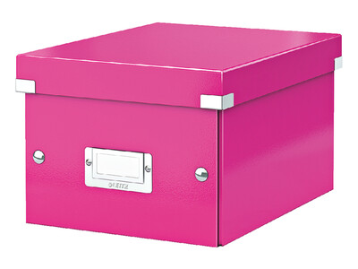 Opbergbox Leitz WOW Click & Store 220x160x282mm roze 1