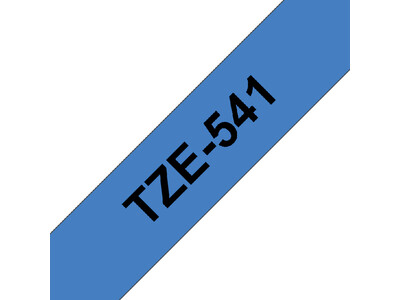 Labeltape Brother P-touch TZE-541 18mm zwart op blauw 2