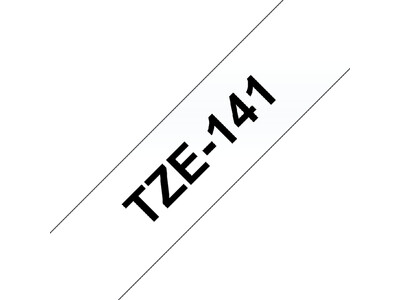 Labeltape Brother P-touch TZE-141 18mm zwart op transparant 2