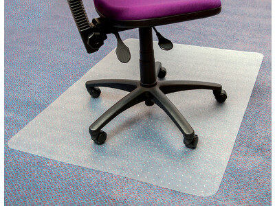 Stoelmat Floortex PVC 120x90cm voor zachte vloeren retailpak 2