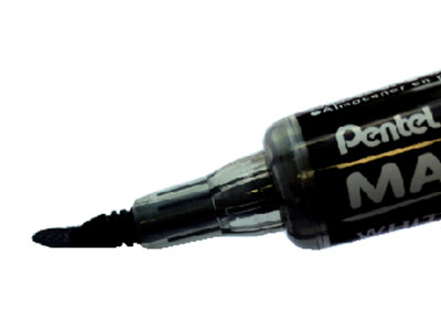 Viltstift Pentel MWL5SBF Maxiflo whiteboard zwart 1-5mm 3