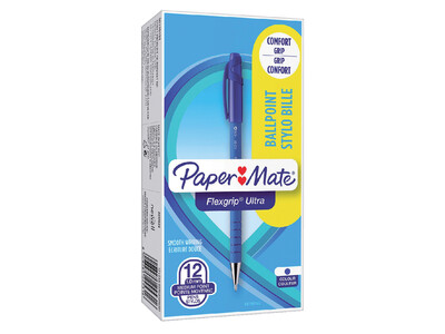 Balpen Paper Mate Flexgrip Stick blauw medium 4