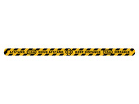 Vloersticker Metafas houd afstand lijn twee-talig geel