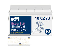 Papieren handdoek Tork H3  Z-gevouwen premium 2 laags wit 100278