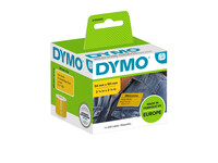 Etiket Dymo labelwriter 2133400 54mmx101mm badge zwart/geel rol à 220stuks