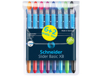 Balpen Schneider Slider Edge XB etui à 6+2 kleuren gratis