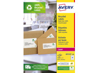 Etiket Avery LR7159-100 33.9x63.5mm recycled wit 2400stuks