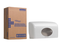 Toiletpapierdispenser KC Aquarius duo voor kleine rollen wit 6992