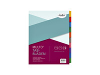 Tabbladen Multo A4 23-gaats 10-delig wit karton 220gr