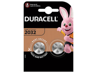 Batterij Duracell knoopcel 2xCR2032 lithium Ø20mm 3V-180mAh