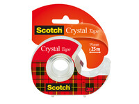 Plakband Scotch Crystal 600 19mmx25m transparant + afroller