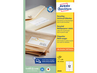 Etiket Avery Zweckform LR3424 105x48mm recycled wit 1200stuks