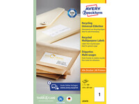 Etiket Avery Zweckform LR3478 210x297mm A4 recycled wit 100stuks