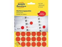 Etiket Avery Zweckform 3374 rond 18mm 1056stuks rood