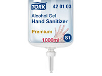 Alcoholgel Tork S1 voor handdesinfectie ongeparfumeerd 1000ml 420103