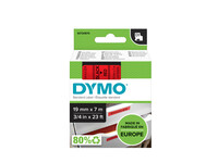 Labeltape Dymo 45807 D1 720870 19mmx7m zwart op rood