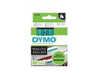 Labeltape Dymo 45809 D1 720890 19mmx7m zwart op groen
