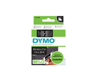 Labeltape Dymo D1 53721 721010 24mmx7m polyester wit op zwart