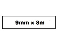 Labeltape Quantore TZE-221 9mm x 8m wit/zwart
