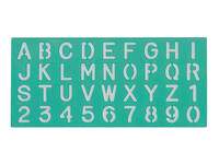 Lettersjabloon Linex hoofletters/letters/cijfers 30mm