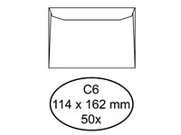 Envelop Quantore bank C6 114x162mm wit 50stuks